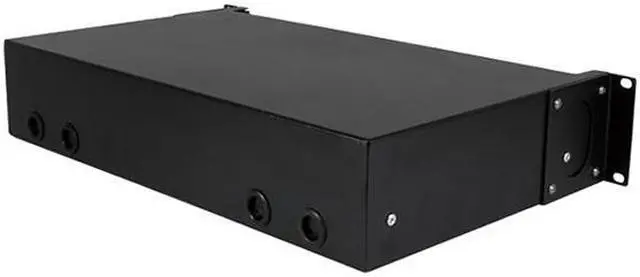 Alt view image 4 of 6 - Nippon Labs Rack Mount FDU 2RU - Slide Out w/Tray, Holds 6 Panels, 6 Splice Trays (*24F ea.) & 2 Half Round Cable Routing Spools, Max. 144F, 3"H x 19"W x 12.5"D, - Black