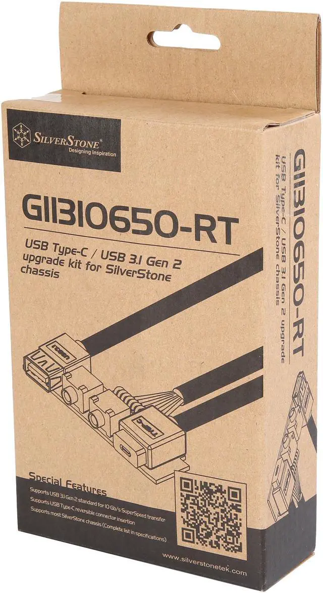 Alt view image 5 of 5 - Silverstone CS-G11310650-RT USB Type-c / USB 3.1 Gen 2 Upgrade Kit
