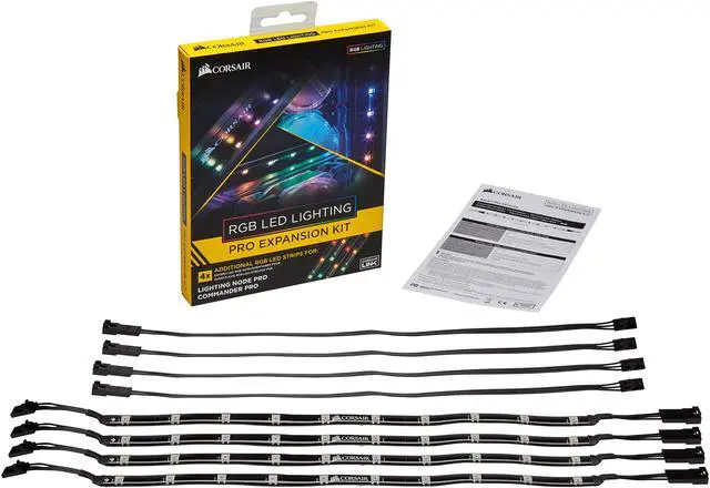 Alt view image 4 of 4 - CORSAIR CL-8930002 RGB LED Lighting PRO Expansion Kit