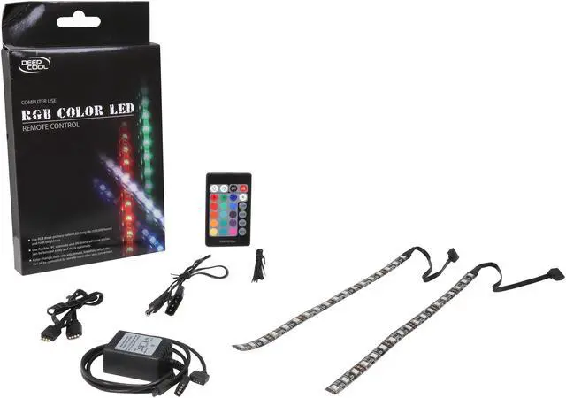 Alt view image 7 of 7 - DEEPCOOL RGB 350 Computer Lighting Kit LED Strip Multi Color and Patterns with Remote Controller