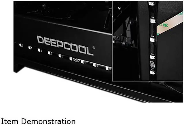 Alt view image 5 of 6 - DEEPCOOL Addressable RGB LED 35cm Lighting Strip with Built-in Magnet or Support Adhesive Strips Motherboard Sync