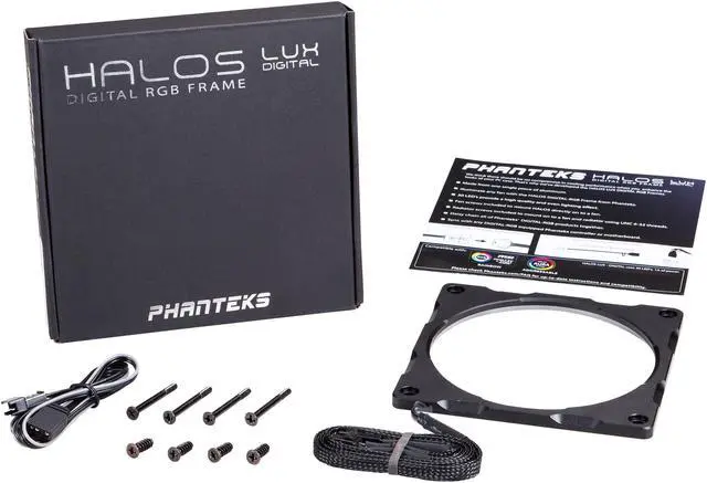Alt view image 5 of 10 - Phanteks PH-FF140DRGBA_BK01 140mm Halos Lux Digital RGB Fan Frames