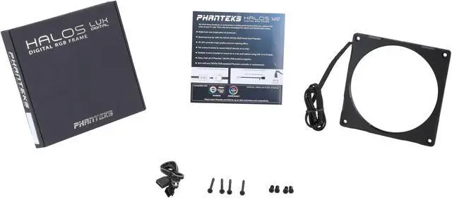 Alt view image 10 of 10 - Phanteks PH-FF140DRGBA_BK01 140mm Halos Lux Digital RGB Fan Frames