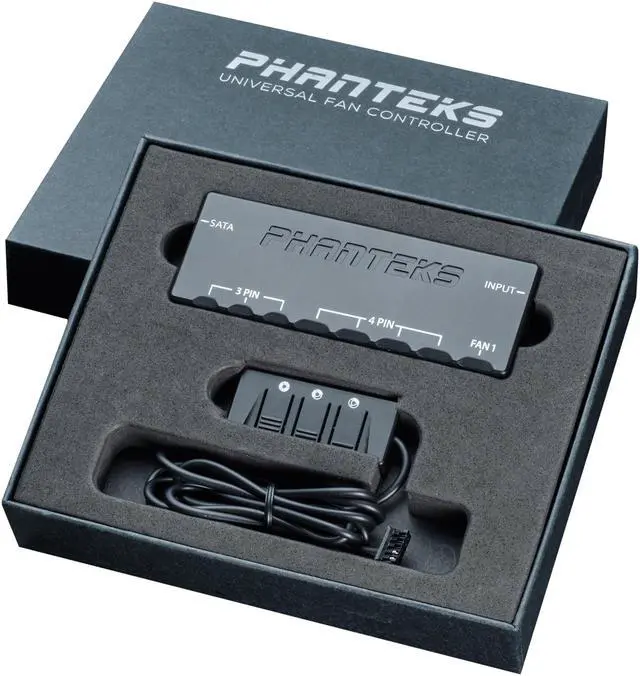 Alt view image 4 of 6 - Phanteks Universal Fan Controller, PH-PWHUB_02 - Low Profile Design, Universal Fan Controller, Magnetic Housing, Three Speed Modes with Remote Control