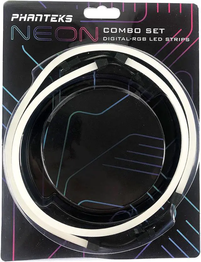 Alt view image 14 of 17 - Phanteks NEON Digital-RGB LED Strip Combo Set - 2x 400mm Smooth Lighting Strip, Full Color Range, Flexible Mounting, PH-NELEDKT_CMBO
