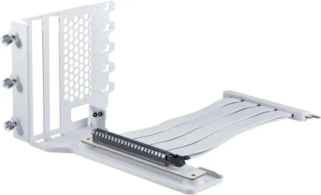 Alt view image 4 of 5 - Phanteks Gen4 Vertical GPU Bracket, 220mm Flat Line PCI-E Gen4 x16 Riser Cable Kit, White