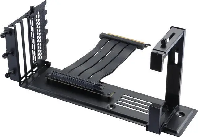 Alt view image 3 of 4 - Phanteks Gen4 Vertical GPU Bracket Reinforced, 220mm Flat Line PCI-E Gen4 x16 Riser Cable Kit, Black