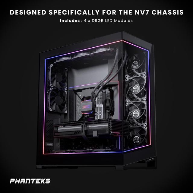 Alt view image 2 of 4 - Phanteks NV7 Premium DRGB Kit, 4x D/A-RGB LED modules for NV7 outer frame, Black