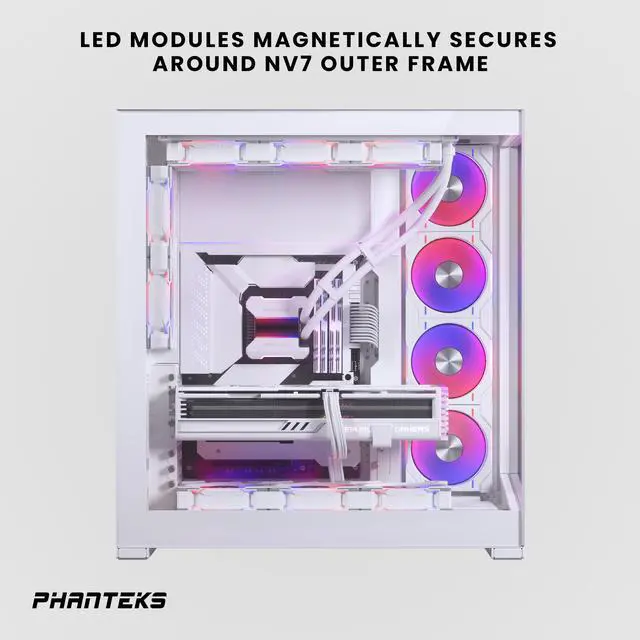 Alt view image 3 of 4 - Phanteks NV7 Premium DRGB Kit, 4x D/A-RGB LED modules for NV7 outer frame, White