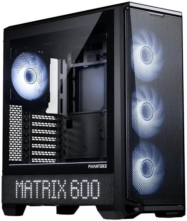 Alt view image 6 of 10 - Phanteks Matrix-600 Screen Upgrade Kit, for XT View and G400A, 600 LED Display, Fabric Panel, Charcoal Black