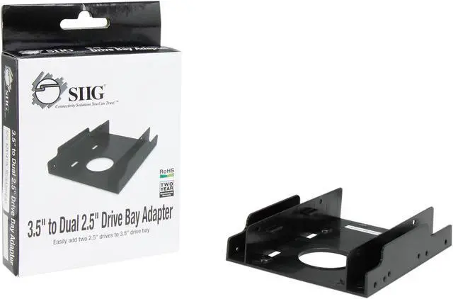 Alt view image 5 of 5 - SIIG SC-SA0H12-S1 3.5" to Dual 2.5" Drive Bay Adapter