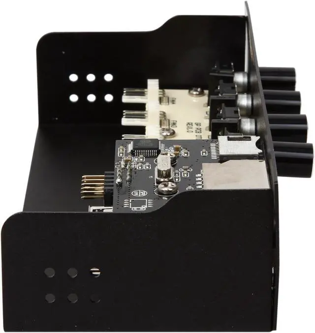 Alt view image 3 of 6 - DEEPCOOL ROCK MASTER V3.0 Fan Control Panel 5.25" Bay 4 Channel Fan Controller with Multi-functional Card Reader and 2 USB 3.0 Ports