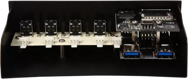Alt view image 4 of 6 - DEEPCOOL ROCK MASTER V3.0 Fan Control Panel 5.25" Bay 4 Channel Fan Controller with Multi-functional Card Reader and 2 USB 3.0 Ports