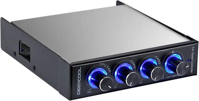 Alt view image 2 of 6 - DEEPCOOL ROCKMAN(PWM) Fan Control Panel 3.5" Bay 4 Channel Fan Controller