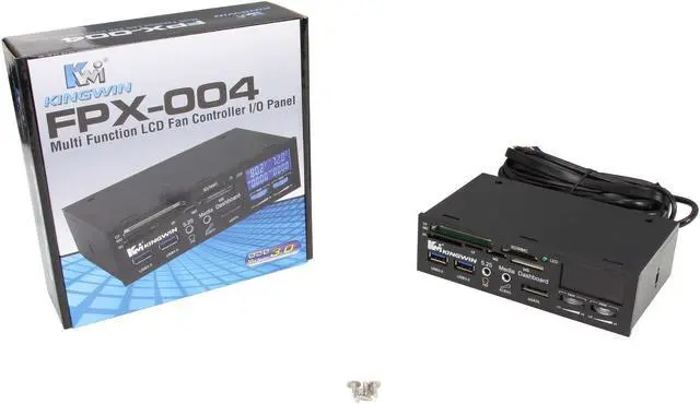 Alt view image 6 of 6 - Multi-Function LCD Fan Controller Panel w/ Card Reader & USB 3.0 Hub