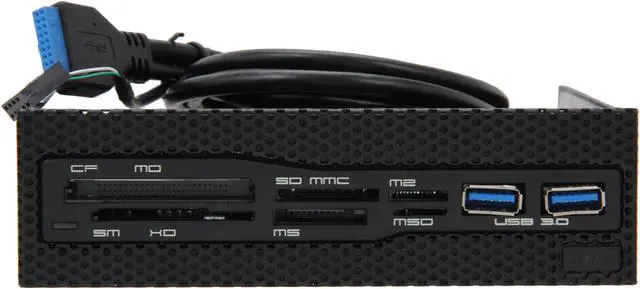 Alt view image 2 of 5 - NZXT APERTURE M All-in-one 5.25 Bay Multi-Media Mesh Style Card Reader  w. Dual USB 3.0