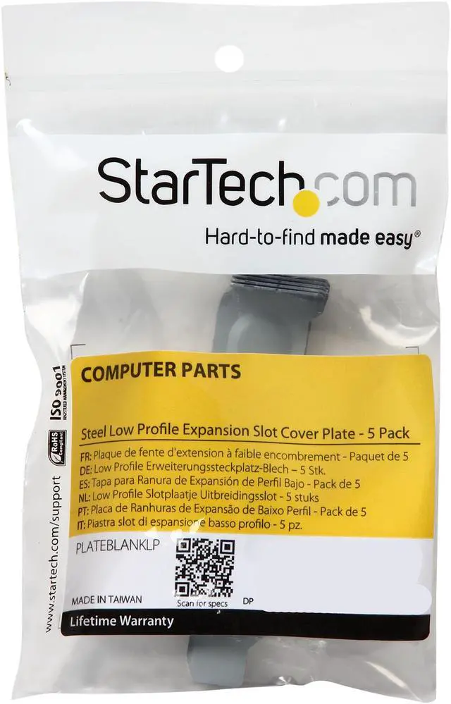 Alt view image 3 of 3 - StarTech.com PLATEBLANKLP Low Profile PCI Slot Cover