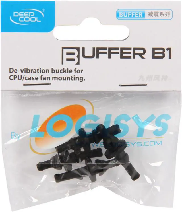 Alt view image 2 of 2 - LOGISYS Computer BFB1 Buffer B1 Rubberized Fan Buffer - Fan Screw Replacement