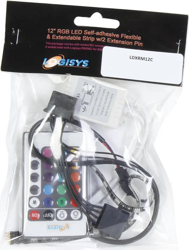 Alt view image 3 of 3 - LOGISYS Computer LDXRM12C RGB LED Strip and IR Control
