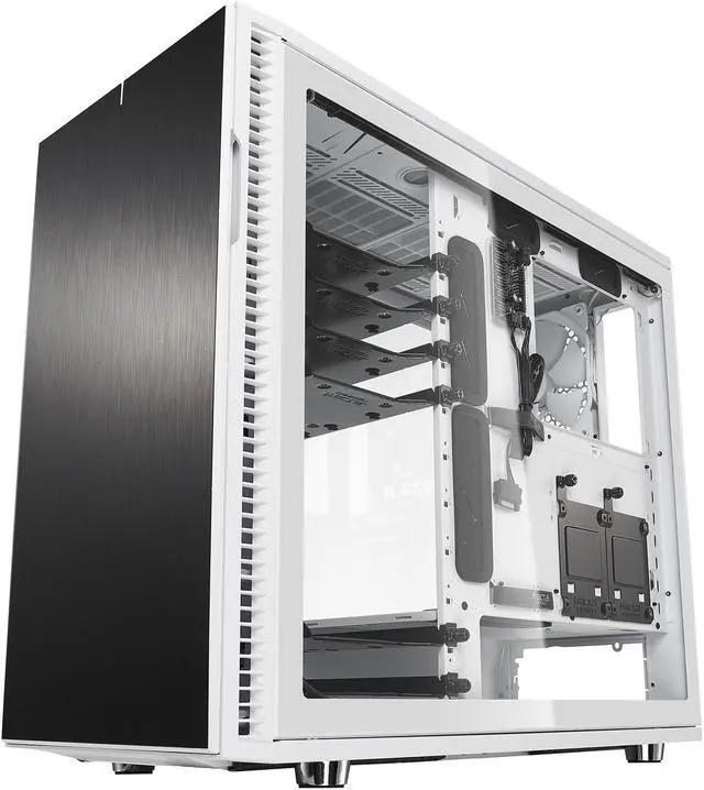 Alt view image 3 of 7 - Fractal Design Tempered Glass Panel Upgrade for Define R6 Series Cases - TG with White Frame