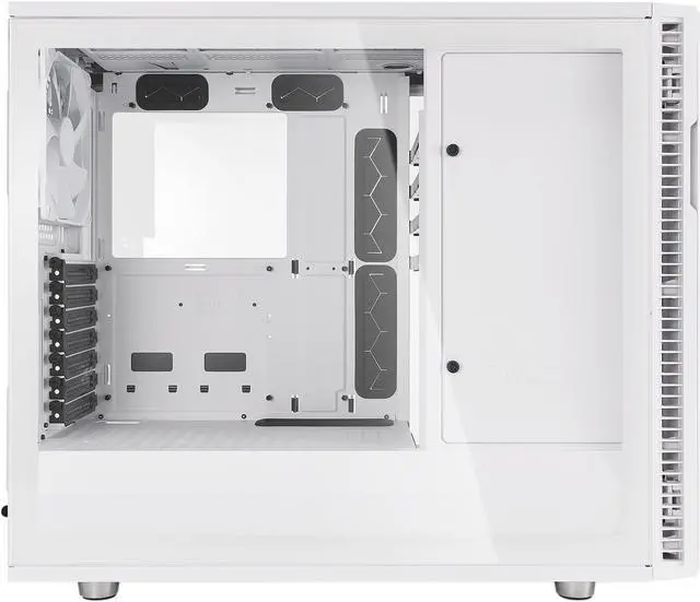 Alt view image 4 of 7 - Fractal Design Tempered Glass Panel Upgrade for Define R6 Series Cases - TG with White Frame