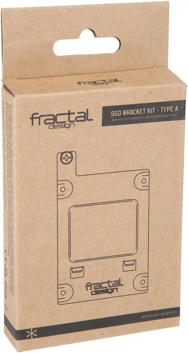 Alt view image 2 of 2 - Fractal Design SSD Bracket Kit (2 pack) - Type-A for Define R6 and Compatible Cases - White