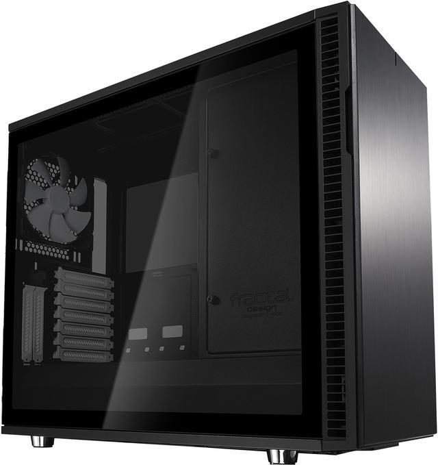 Alt view image 3 of 12 - Fractal Design Tempered Glass Panel Upgrade for Define R6/S2 and Meshify S2 series Cases - Dark Tinted TG with Black Frame