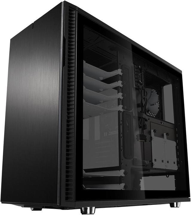 Alt view image 4 of 12 - Fractal Design Tempered Glass Panel Upgrade for Define R6/S2 and Meshify S2 series Cases - Dark Tinted TG with Black Frame