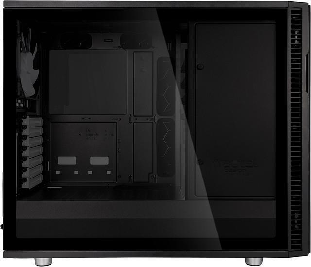Alt view image 7 of 12 - Fractal Design Tempered Glass Panel Upgrade for Define R6/S2 and Meshify S2 series Cases - Dark Tinted TG with Black Frame