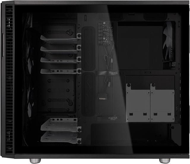 Alt view image 8 of 12 - Fractal Design Tempered Glass Panel Upgrade for Define R6/S2 and Meshify S2 series Cases - Dark Tinted TG with Black Frame