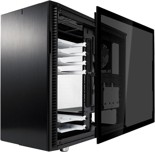 Alt view image 9 of 12 - Fractal Design Tempered Glass Panel Upgrade for Define R6/S2 and Meshify S2 series Cases - Dark Tinted TG with Black Frame