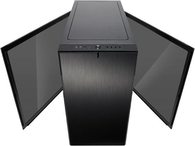 Alt view image 10 of 12 - Fractal Design Tempered Glass Panel Upgrade for Define R6/S2 and Meshify S2 series Cases - Dark Tinted TG with Black Frame