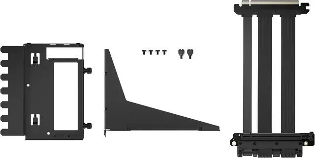 Alt view image 8 of 8 - Fractal Design Flex 2 PCIe 4.0 x16 Black Vertical GPU Riser with Bracket