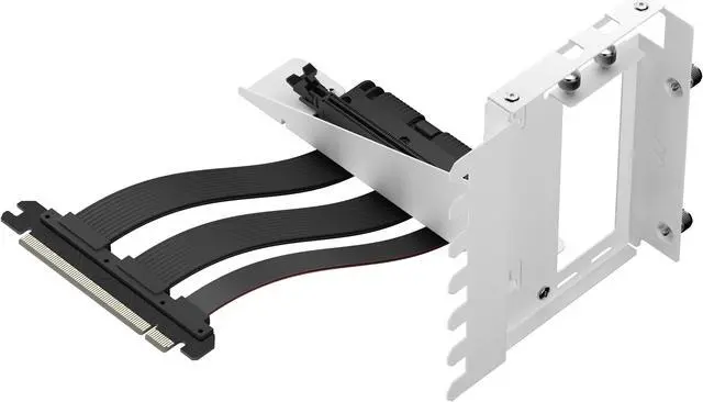 Alt view image 4 of 8 - Fractal Design Flex 2 PCIe 4.0 x16 White Vertical GPU Riser with Bracket