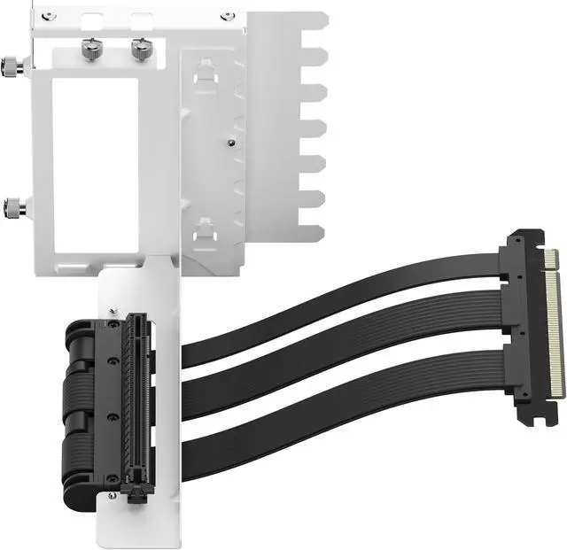 Alt view image 7 of 8 - Fractal Design Flex 2 PCIe 4.0 x16 White Vertical GPU Riser with Bracket
