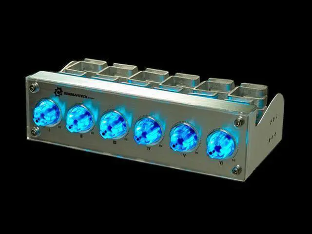 Alt view image 10 of 10 - Sunbeam RHK-EX-SV Rheobus-Extreme 5.25" Bay 4 Channel 30W Fan Controller Panel