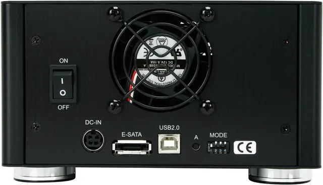 Alt view image 4 of 5 - LIAN LI EX-20 2 x 3.5" Black SATA I/II USB 2.0 & eSATA External Enclosure