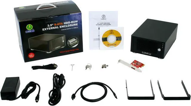 Alt view image 5 of 5 - LIAN LI EX-20 2 x 3.5" Black SATA I/II USB 2.0 & eSATA External Enclosure