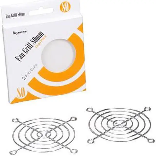 Alt view image 2 of 2 - Bgears Fan Grill 80mm steel chrome finished fan grill (2 pieces Pack)