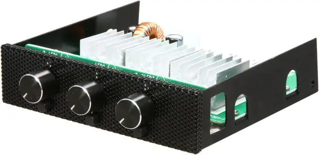 Main image of Rheosmart 3 Fan Controller 3.5" Bay 3 Channel 30W Fan Controller Panel (Black)