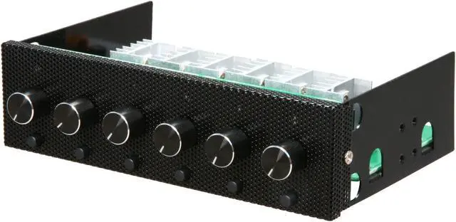 Main image of Rheosmart 6 Fan Controller 5.25" Bay 6 Channel 30W Fan Controller Panel (Black)