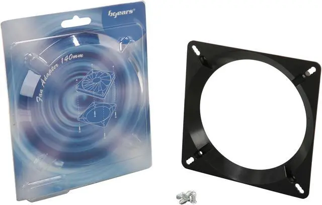 Alt view image 4 of 4 - Fan Adapter 140mm-Black, 140 to 120mm fan adapter Black color