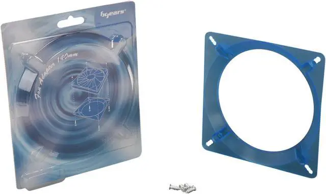 Alt view image 4 of 4 - Fan Adapter 140mm-Blue, 140 to 120mm fan adapter UV Blue