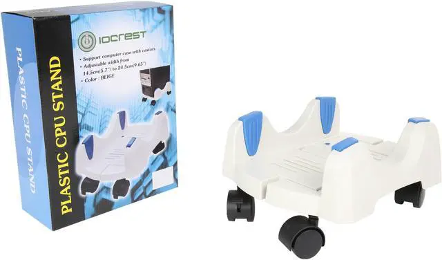 Alt view image 4 of 4 - Syba SY-ACC65089 Plastic Stand for ATX Case with Adjustable Width from 5.7" to 9.7" (14.5cm to 24.5cm) with Caster wheels - Beige