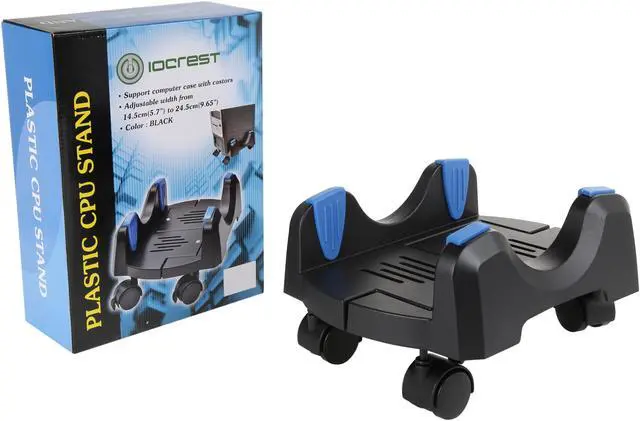 Alt view image 4 of 4 - Syba SY-ACC65090 Plastic Stand for ATX Case with Adjustable Width from 5.7" to 9.7" (14.5cm to 24.5cm) with Caster wheels - Black