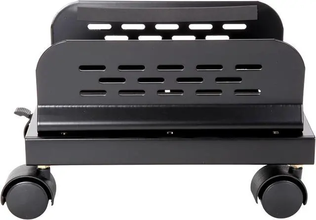 Alt view image 3 of 7 - SYBA SY-ACC65093 Slim PC or UPS Metal Floor Stand with Adjustable Width and Caster Wheels