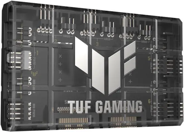 Alt view image 6 of 6 - ASUS TUF Gaming ARGB PWM Fan Hub (connects six case fans, PWM fan and RGB controller, clear power and operation indicators, stable dual SATA power support)