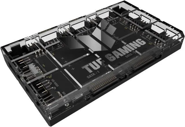 Alt view image 5 of 6 - ASUS TUF Gaming ARGB PWM Fan Hub (connects six case fans, PWM fan and RGB controller, clear power and operation indicators, stable dual SATA power support)