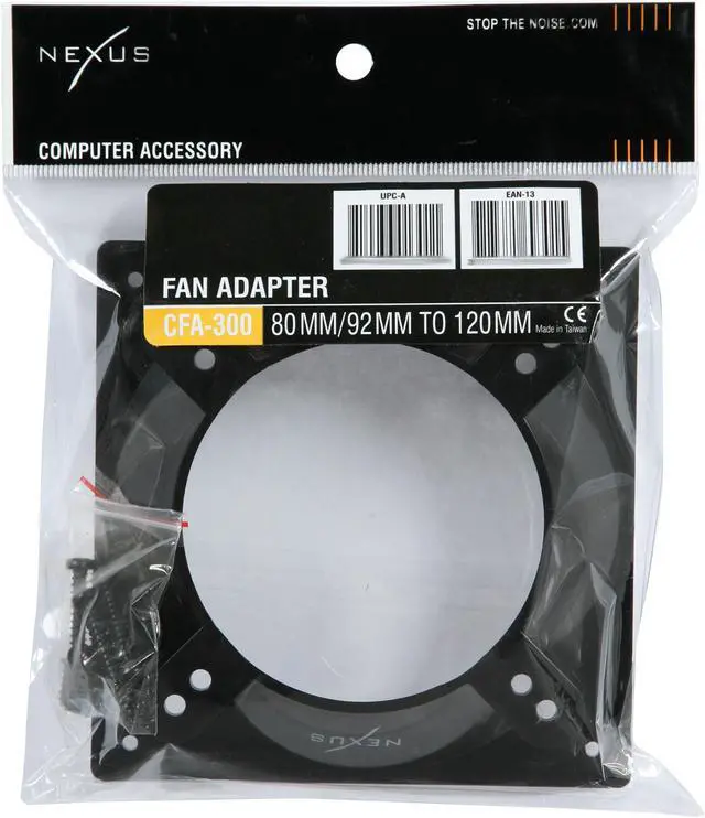 Alt view image 3 of 3 - Nexus CFA-300 80 or 92mm to 120mm Fan Adapter