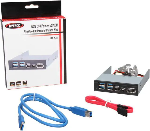 Alt view image 5 of 5 - BYTECC UFE-421 3.5" USB3.0/Firewire 400/POWER e-SATA Combo Internal HUB